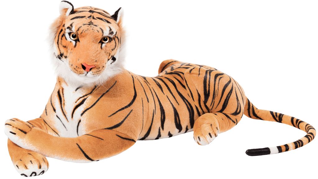 XL Plüschtier Tiger Raubkatze Kuscheltier Stofftier Größe gesamt 160cm 