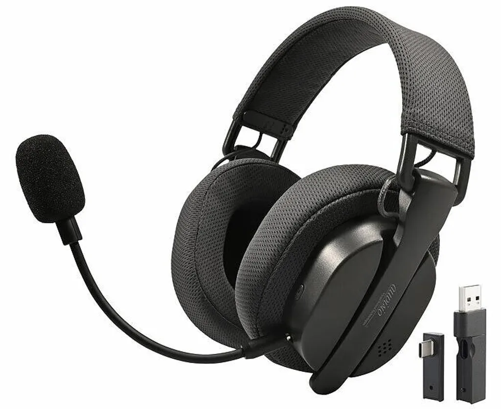 Casque gaming pliable à double connexion Bluetooth et RF 2.4 GHz
