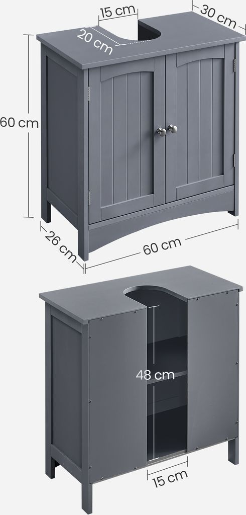 VASAGLE Waschbeckenunterschrank, Badezimmerschrank mit 2 Produktbild 9