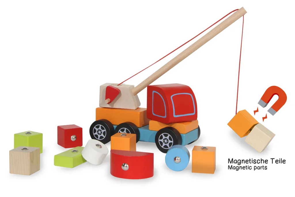 Grue mobile en bois à empiler 14 pièces - Apprendre à construire et créer