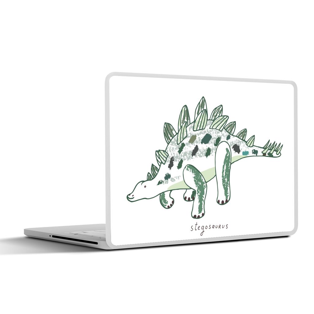 MuchoWow Laptop Aufkleber Sticker Cover Kinderzimmer - Dinosaurier - Stegosaurus - Junge - Mädchen - Kind 25x18 cm - Laptop-Deko