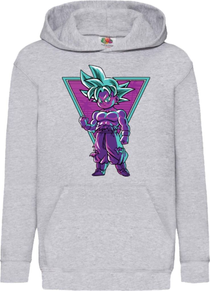 Kinder Kapuzenpullover Dragon Anime Manga Ball Z Retro Goku, 7-8 Jahr - 128 / Grau