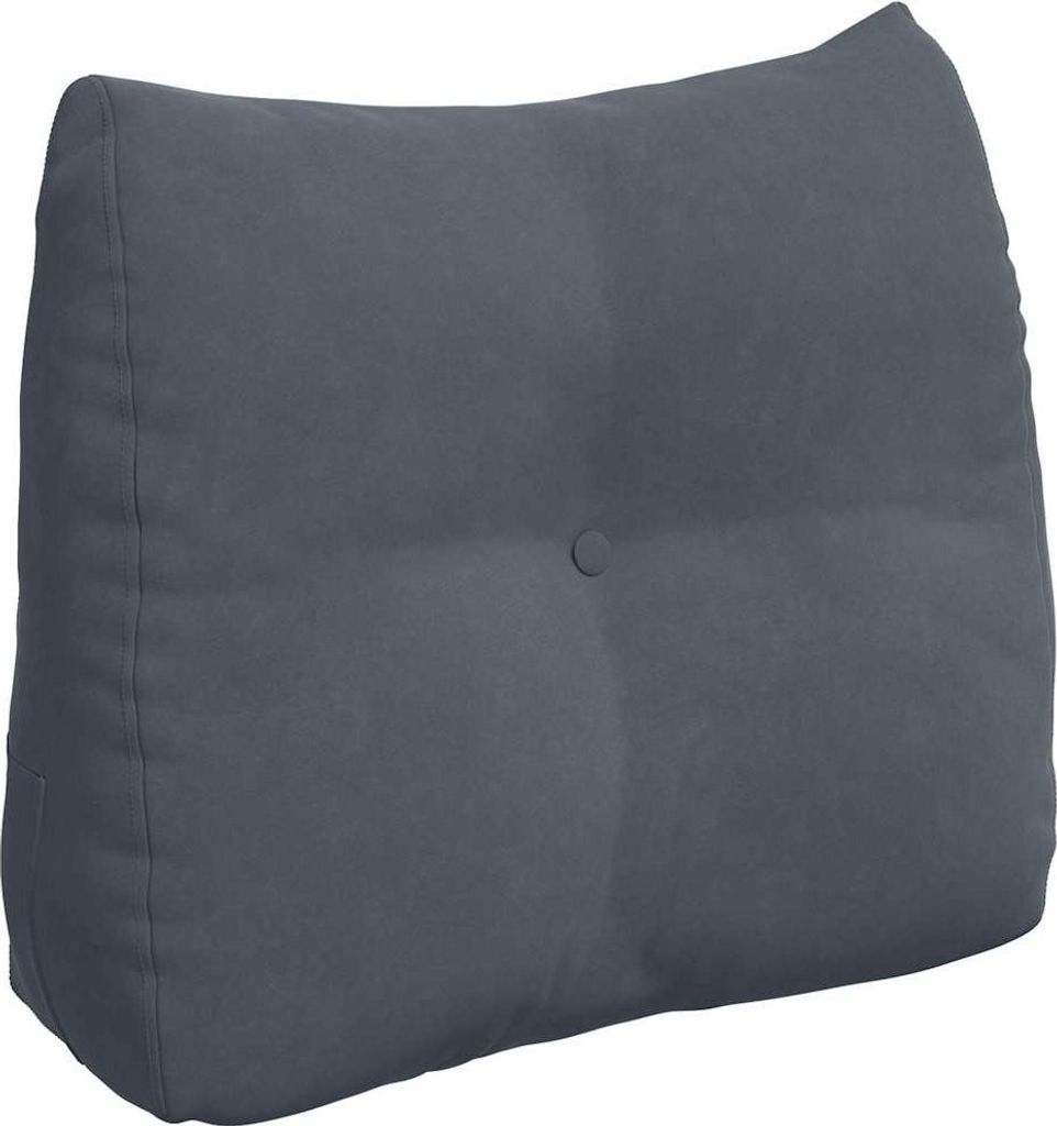 vidaXL Rückenkissen Dunkelgrau 60 x 24 x 50 cm Samt