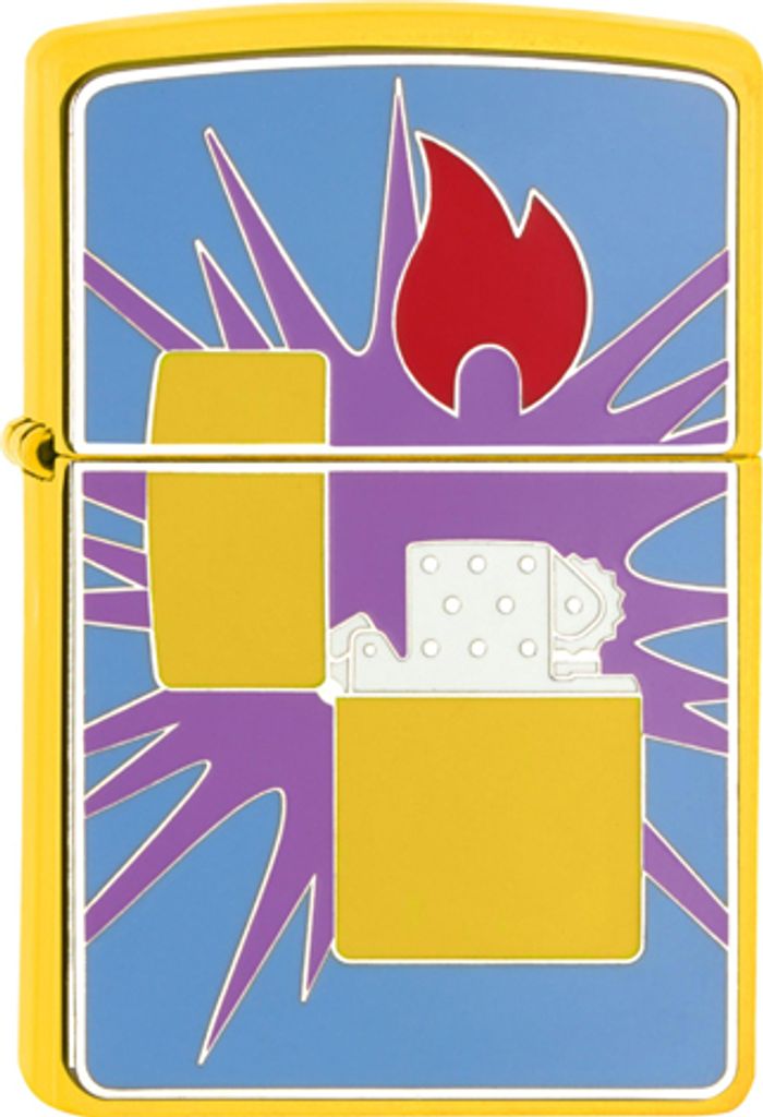 Zippo Benzin-Feuerzeug Sunflower Plakette Pop Art Zippo 2008033, unbefüllt