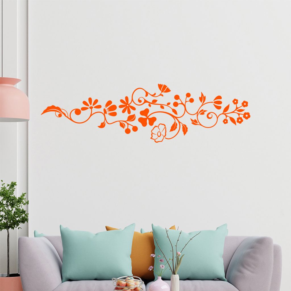 Kleeblatt - Blüten - Blätter Wandtattoo in 6 Größen - Wandaufkleber Wall Sticker - Dekoration, Küche, Wohnzimmer, Schlafzimmer, Badezimmer