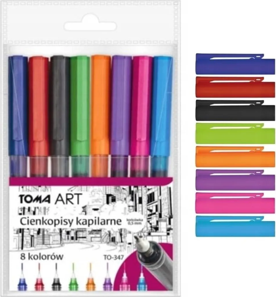 Toma TO-347 0.5 mm Set 8 Fineliner | Cancelleria Ufficio Qualità