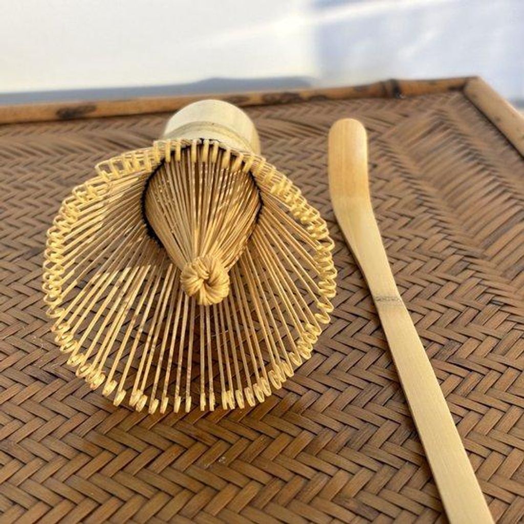 Matcha-Klopper - Premium Matcha-Bürste - Bambus - 100 Borsten - 11 cm lang