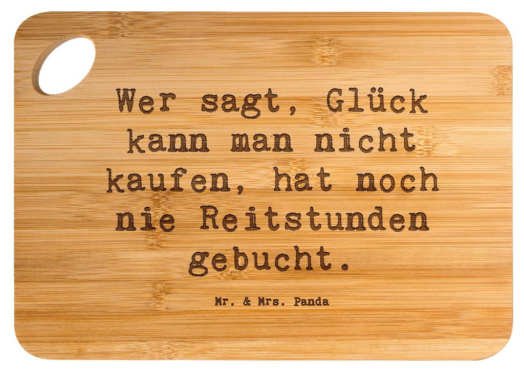 Mr. & Mrs. Panda Küchenbrett Spruch Reitlehrerin Freude - Transparent - Geschenk, holzschneidebrett, Reitunterricht, personalisierte Geschenke, Be...
