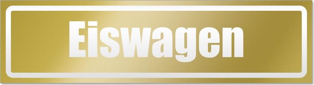 Eiswagen invertiert Magnetschild Schild magnetisch