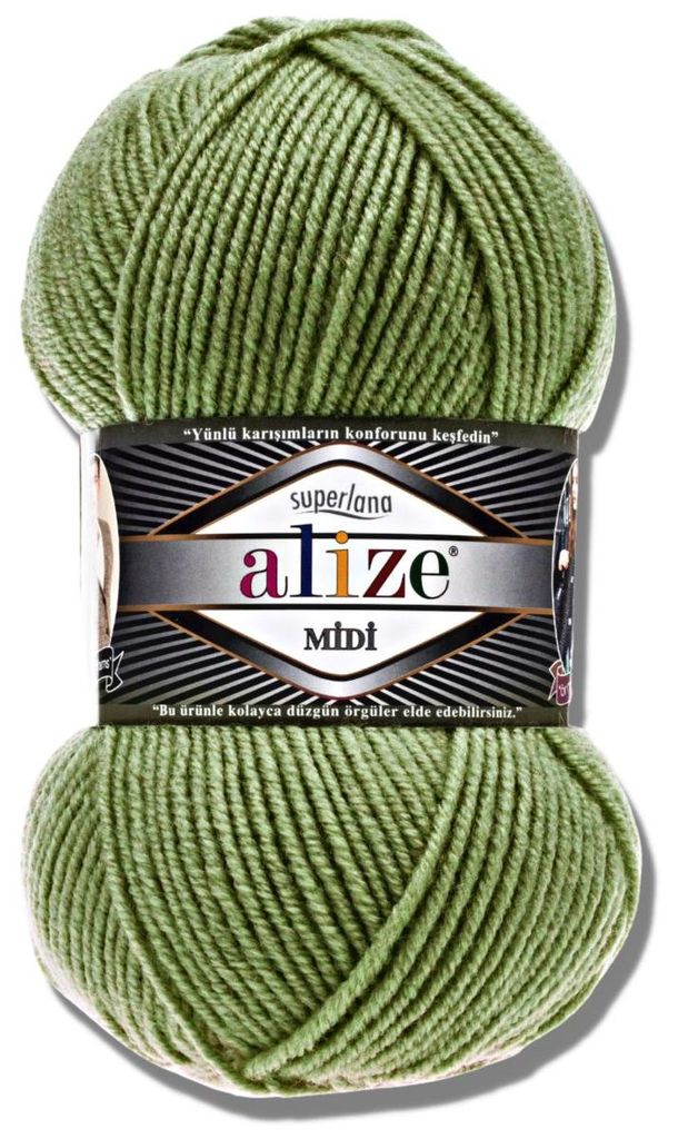 Alize 1x 100g Superlana Midi Wolle, Uni, Häkeln, Stricken (620)