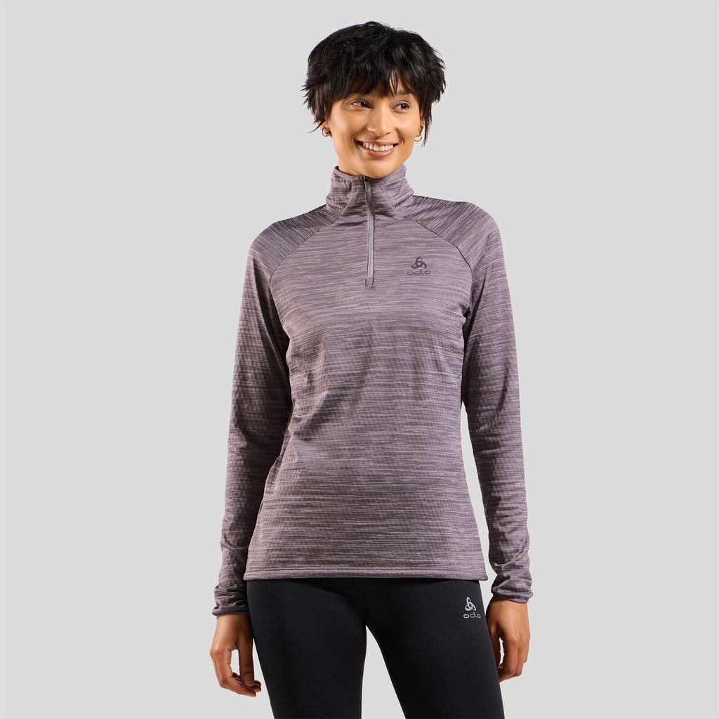Odlo Damen Run Easy Midlayer Skirolli Fleecepullover lila L