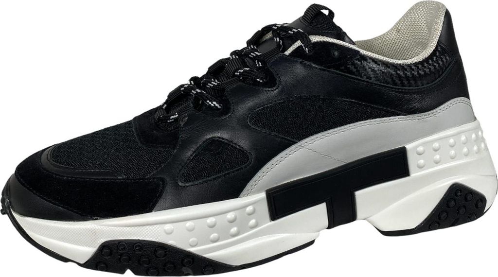 F09 sneaker uomo TOD'S ACTIVE SPORTIVO schwarz/weiß Lederschuh Mann