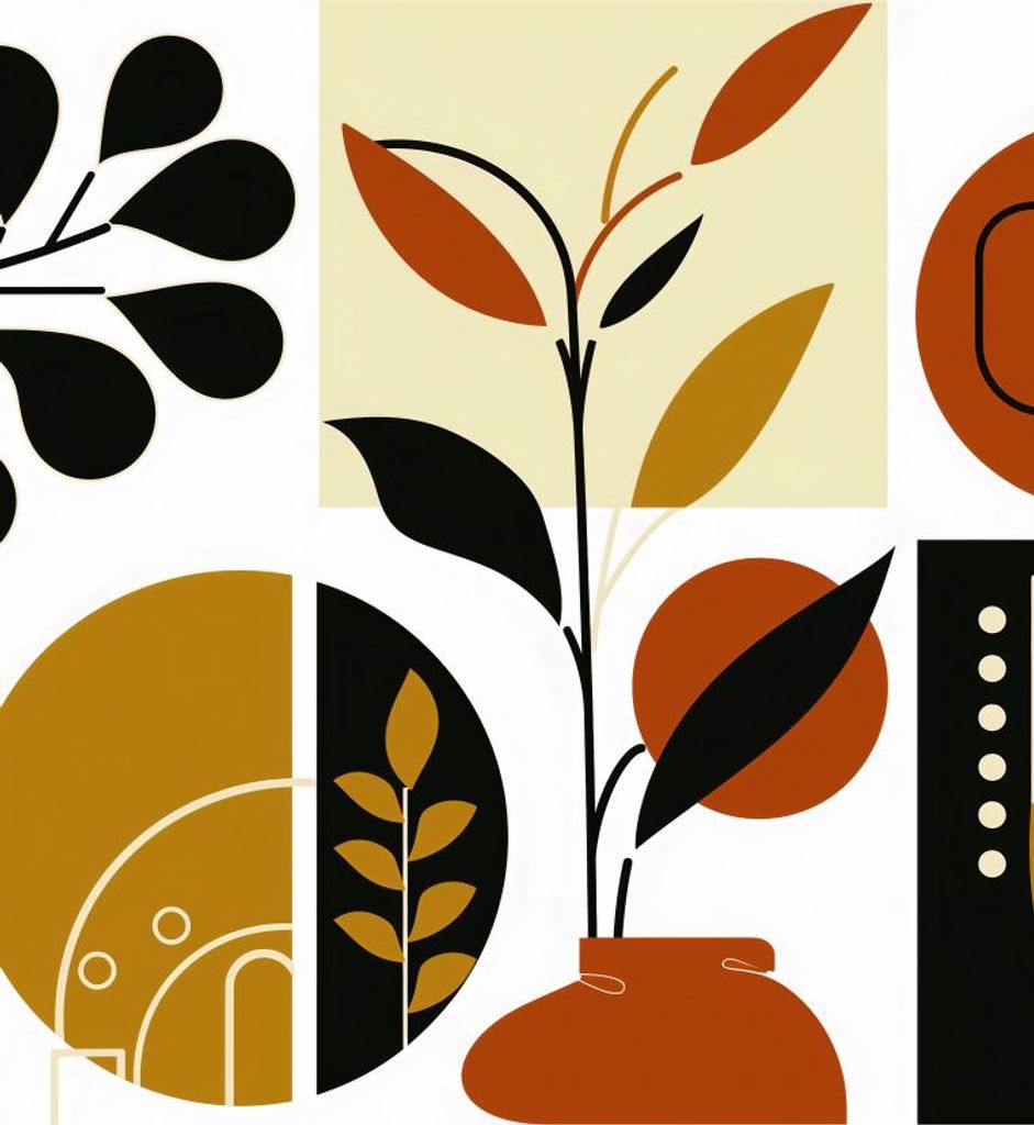 Plakat 50x70cm Botanischer Collage