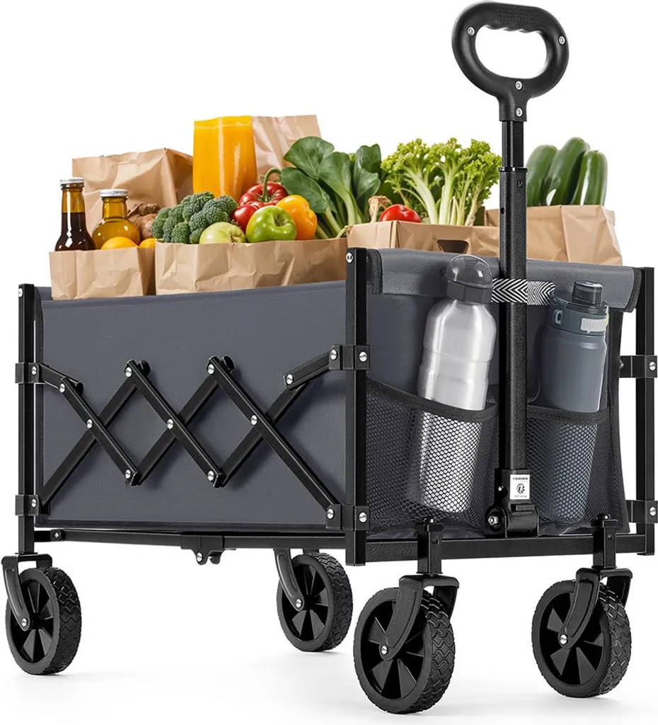Chariot pliable pour déménagement et courses 150 kg - Couleur Grise