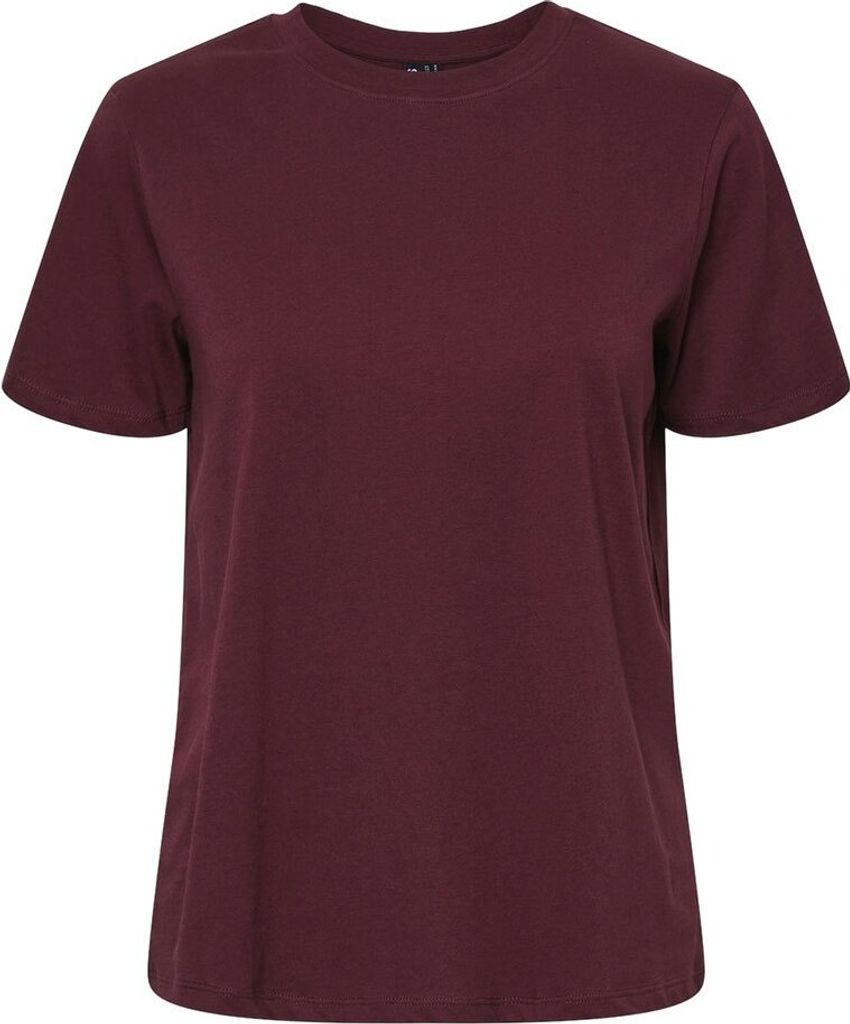 Pieces Ria O Neck Kurzarm-t-shirt Rot L Frau Rot L