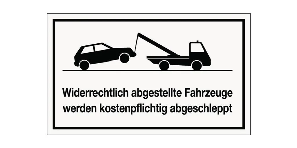 Panneau de Parking Noir et Blanc 250x150mm Haute Résistance Extérieur