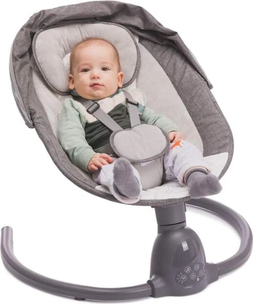 Balancelle bébé électrique Luna Fillkid avec arche de jeux et mélodies