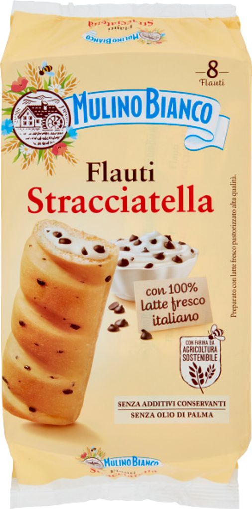 Mulino Bianco Kuchen stracciatella Flauti 8x35g Produktbild 
