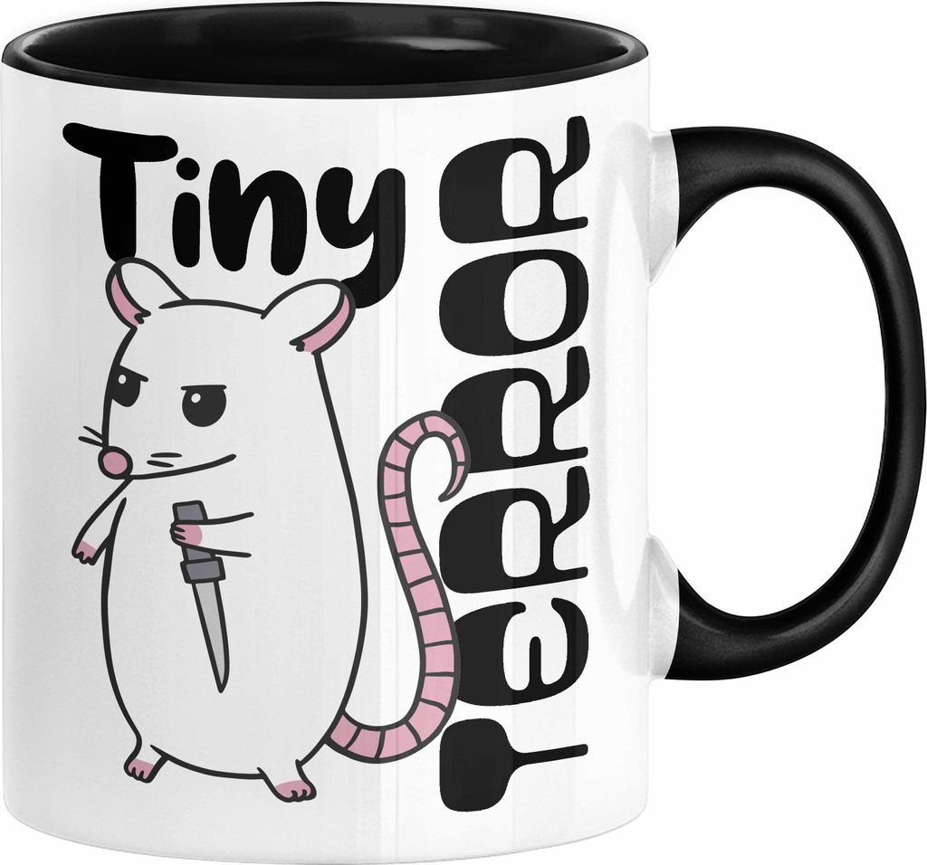 Beste Freundin Tasse Geschenk Tiny Terror Geschenkidee für Kollegin oder Beste Freundin (Schwarz)