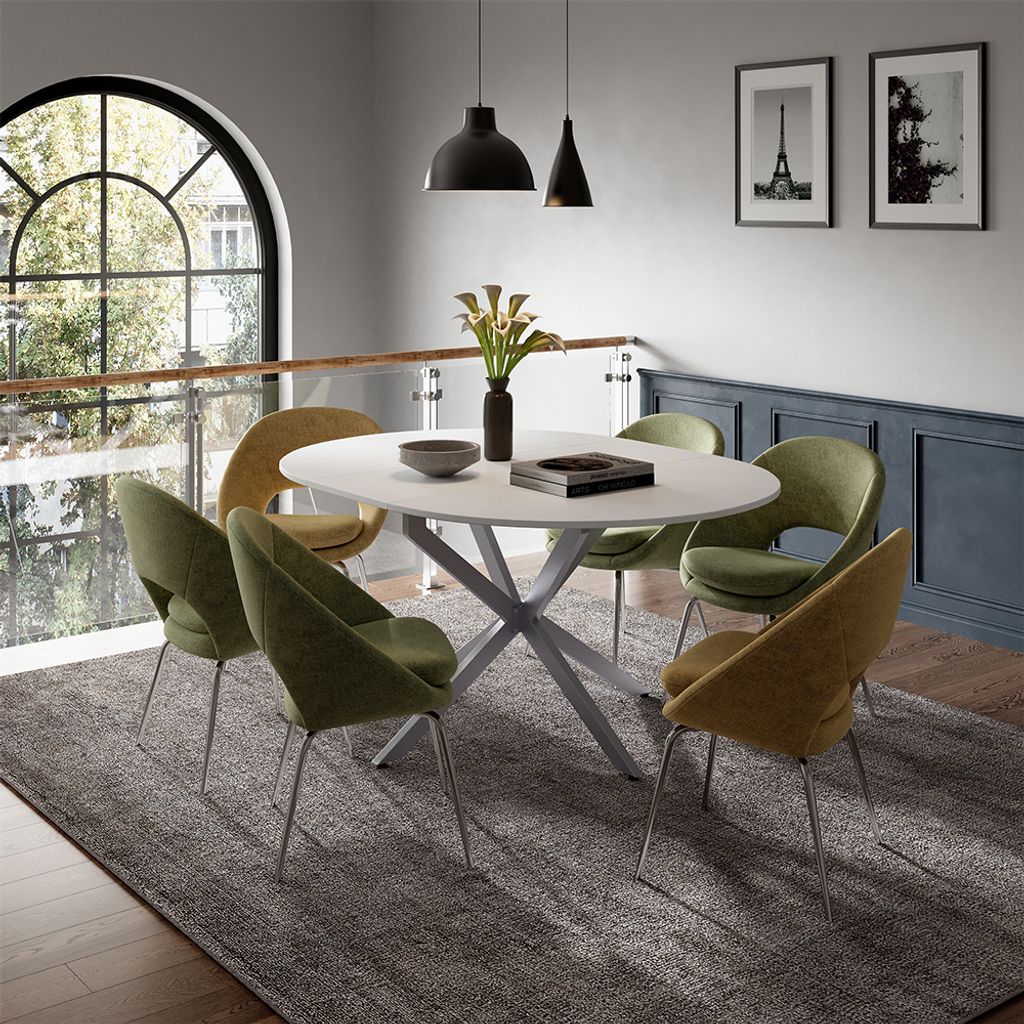 Jídelní stůl Vicco Loyd Bílá/šedá 120 x 76.5 cm Obrázek produktu 