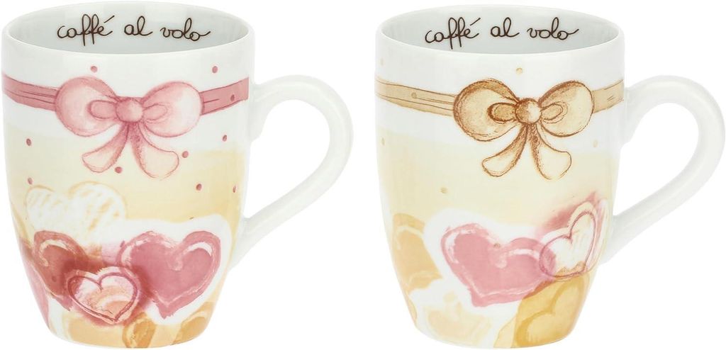Thun Lot de 2 tasses à anse en porcelaine Angel Love, Ø 8,5 Image du produit 