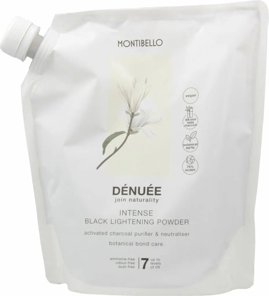 Poudre décolorante anti-reflets jaunes Montibello Dénuée noir intense 500