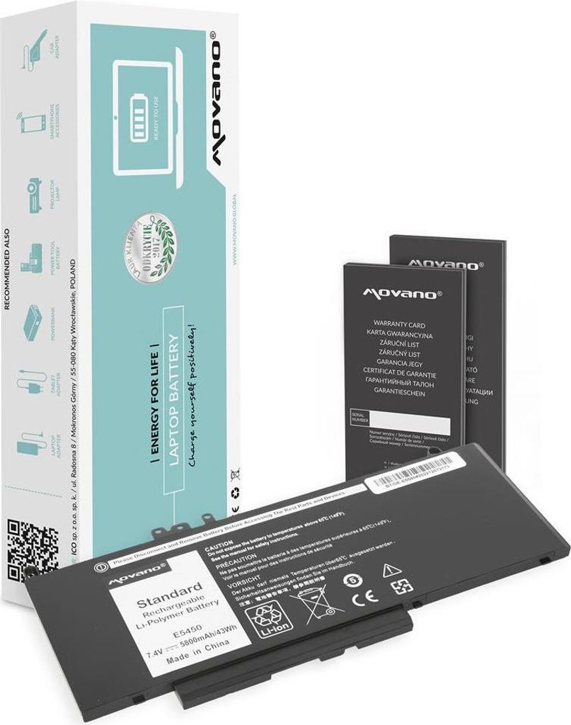G5M10 WYJC2 8V5GX Akku für Dell E5450 E5550 7,4 V Produktbild 