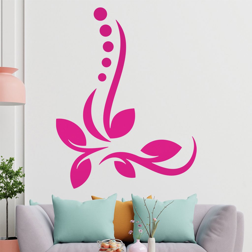 Gras - Linien Punkte Wandtattoo in 6 Größen - Wandaufkleber Wall Sticker - Dekoration, Küche, Wohnzimmer, Schlafzimmer, Badezimmer
