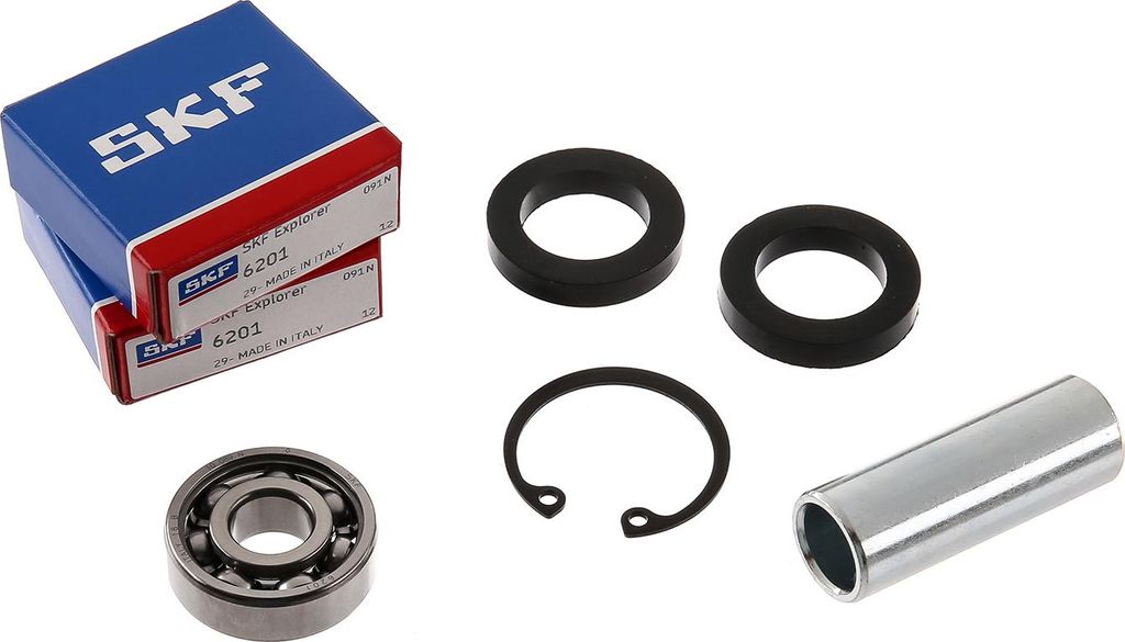 Set: Radnabenlager alte Ausführung, Lager offen mit Dichtscheibe - für Simson S51, SR50, KR51