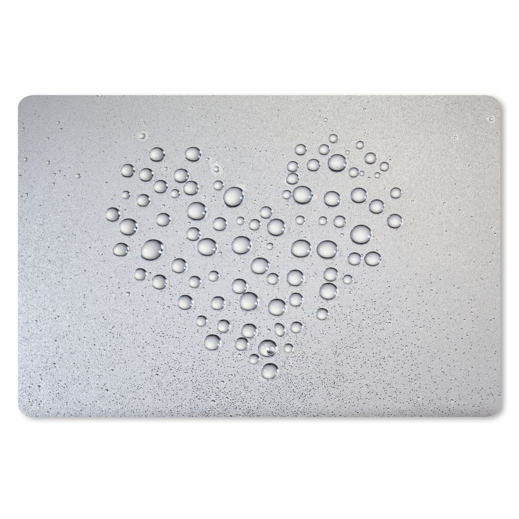 MuchoWow Mauspad Mousepad Wassertröpfchen bilden das Herz 23x19 cm - Mousepads - Maus Mat - Pad - Mausunterlage - Schreibtischunterlage - Mauspad