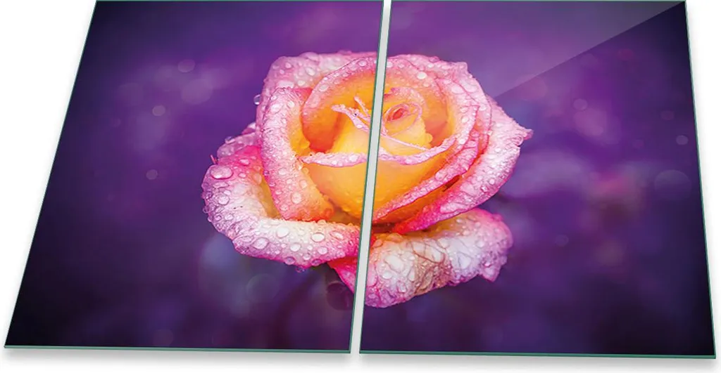 Coprifornelli Universale 2 Pezzi Fiori Viola 40x52 per Induzione e Ceran