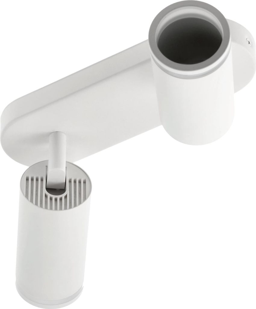 GTV - Deckenleuchte SOLIS | Schwenkbar 2*GU10 | Deckenstrahler 2 Flammig Weiss, Deckenlampe Wandstrahler Drehbar, Spotlight Lampe Deckenspots für ...