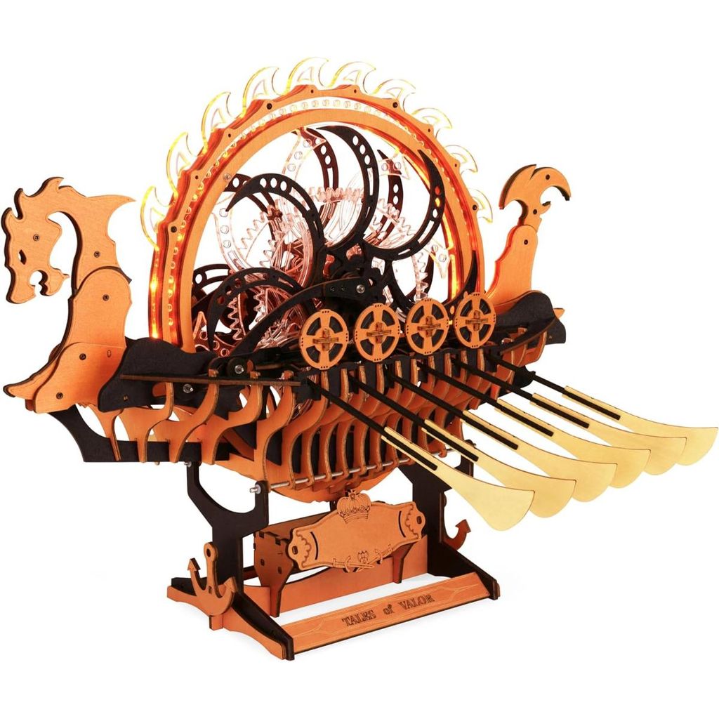 3D-Puzzle, Wikinger-Drachenschiff, ROKR, Holz, 229 Teile Produktbild 