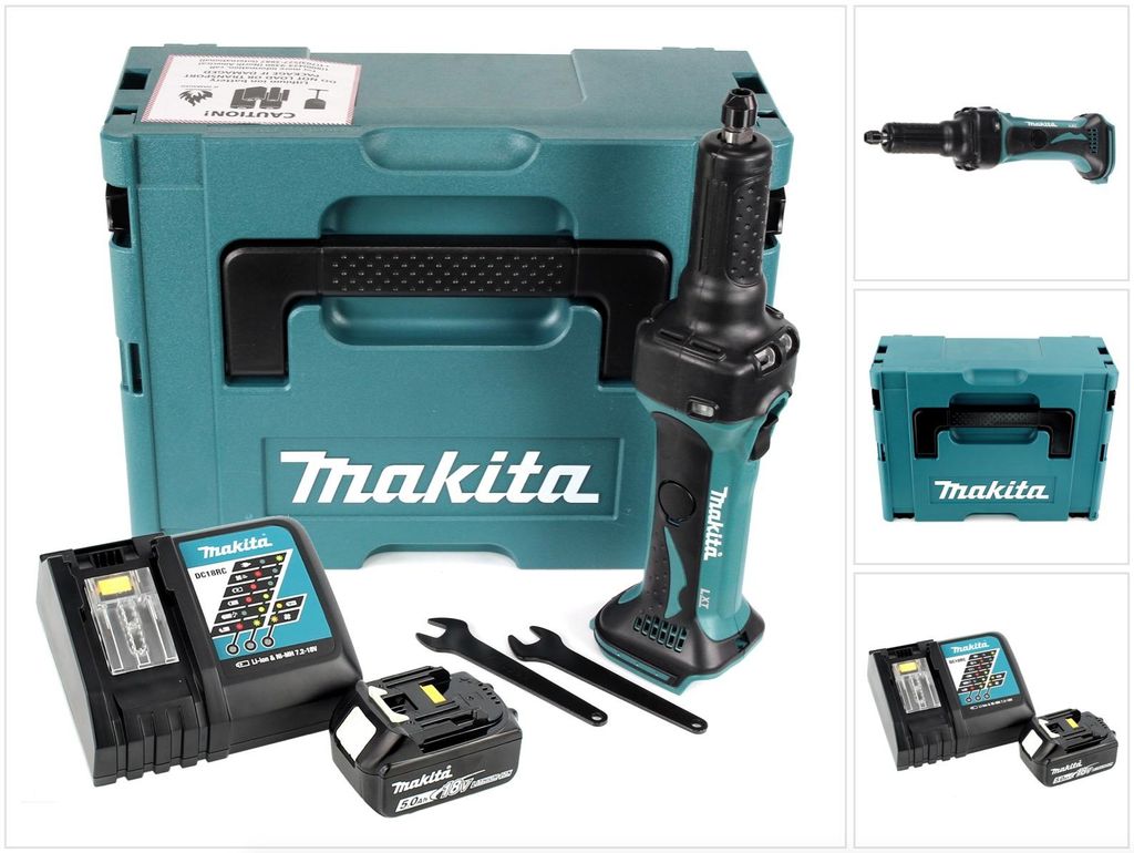 Akumulátorová priama brúska Makita DGD 800 RT1J 18V + 1x Obrázok produktu 