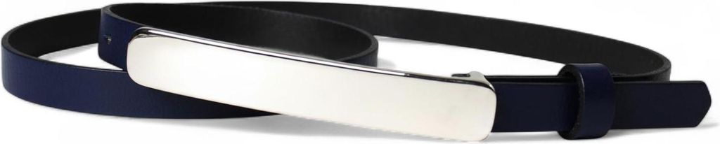 FRONHOFER 1,2cm schmaler Gürtel mit 12 cm silberfarbiger Gürtelschnalle 17574