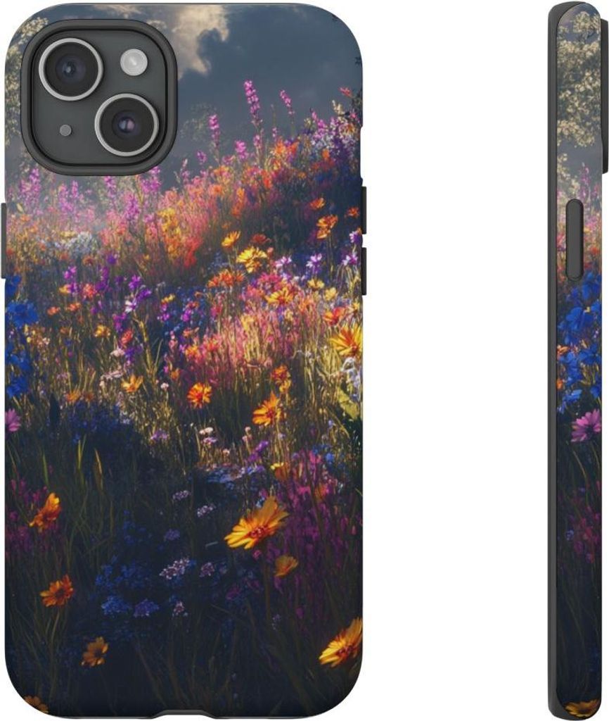 Blühende Wildblumenwiese – Handyhülle Kompatibel mit iPhone 15 Plus
