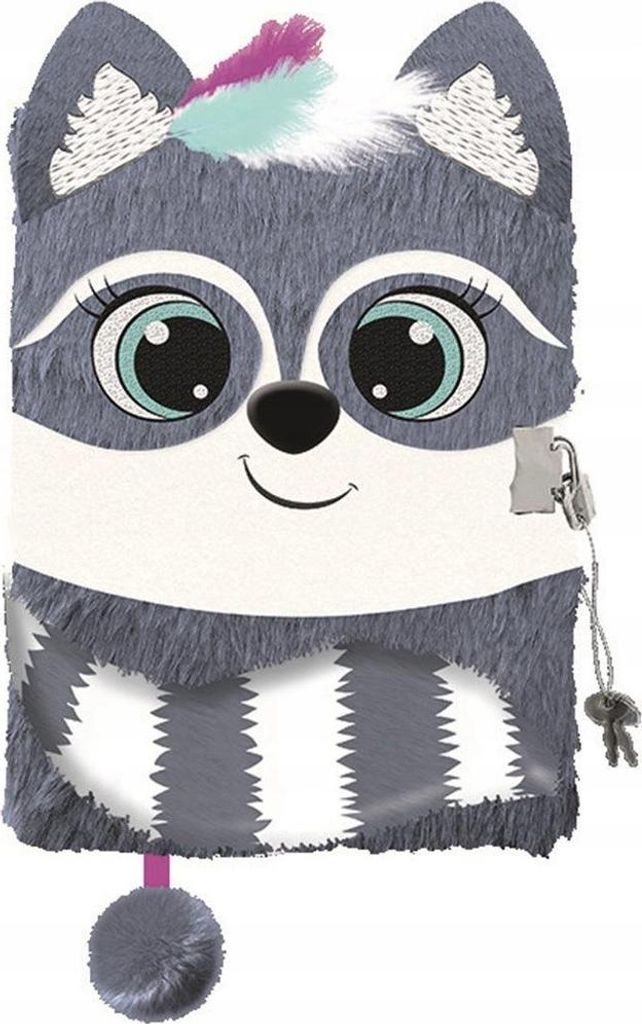 Plyšový diár Premium "Bambino Racoon", DIN A5 Obrázok produktu 