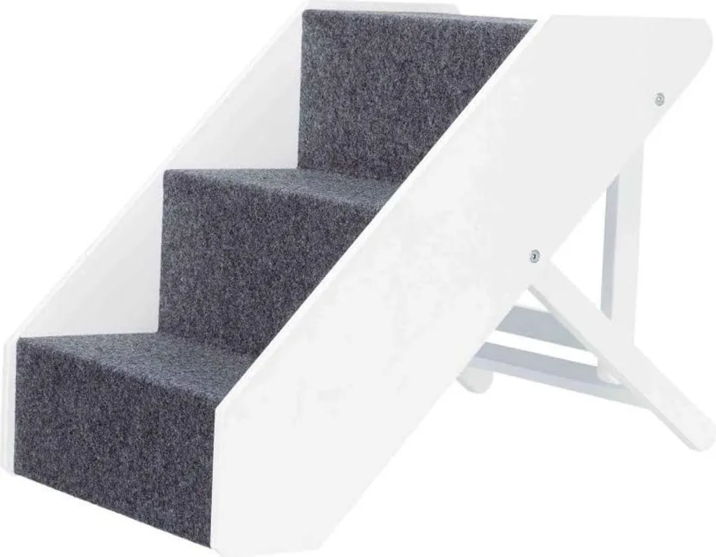 Aider son chien à monter sur le lit : escalier blanc 3 marches réglable