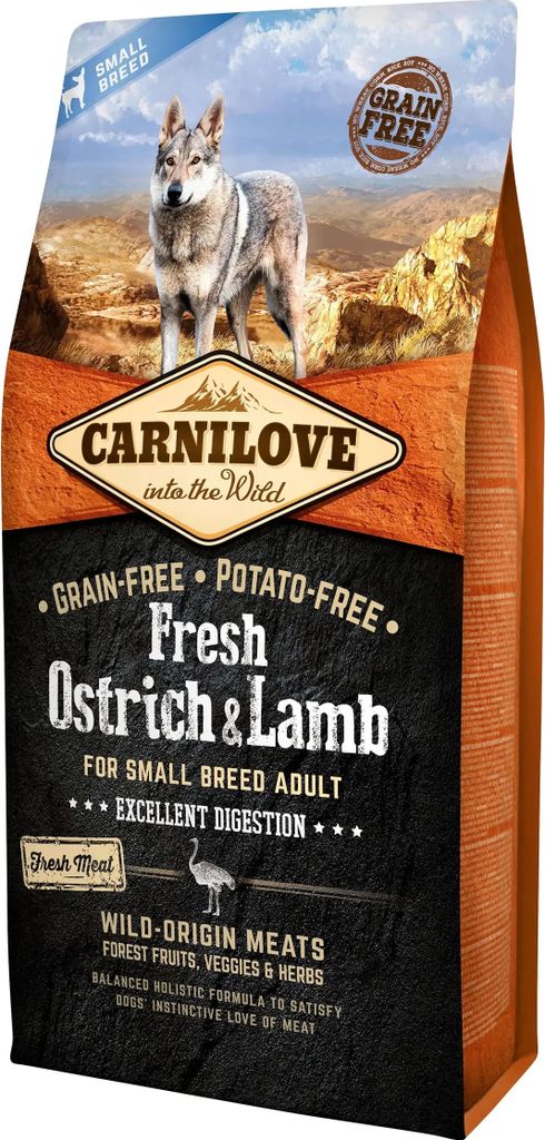 Carnilove Dog Fresh 6kg Small Breed Strauß & Lamm