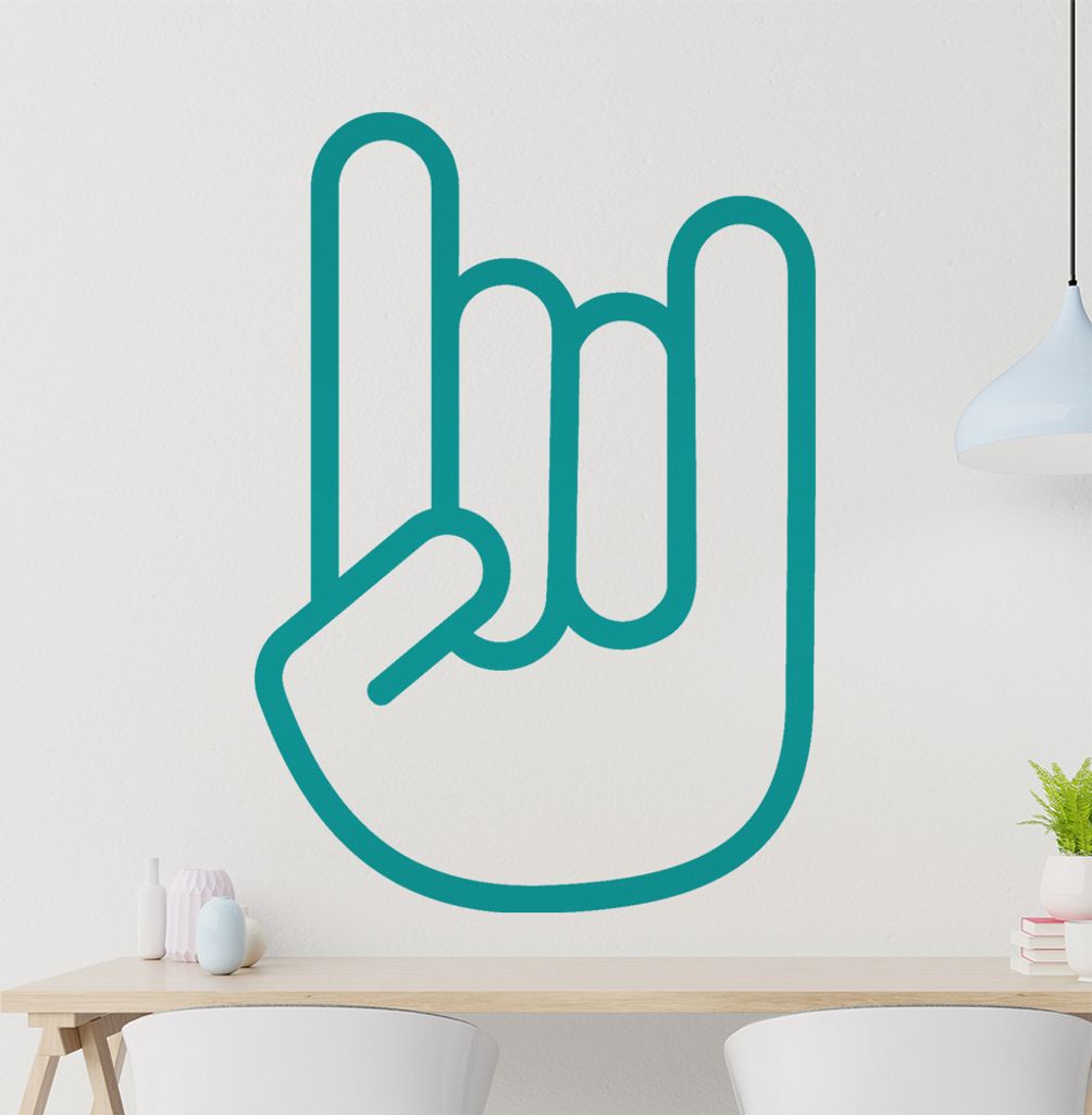 The Horns Wandtattoo in 6 Größen - Wandaufkleber Wall Sticker - Dekoration, Küche, Wohnzimmer, Schlafzimmer, Badezimmer