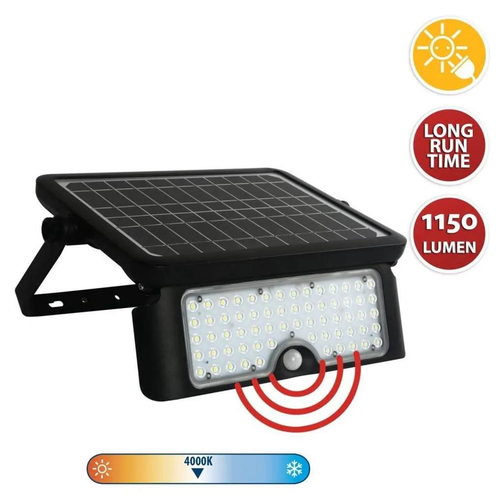 Projecteur Extérieur Solaire Puissant à LED Orientable Velamp HAWK
