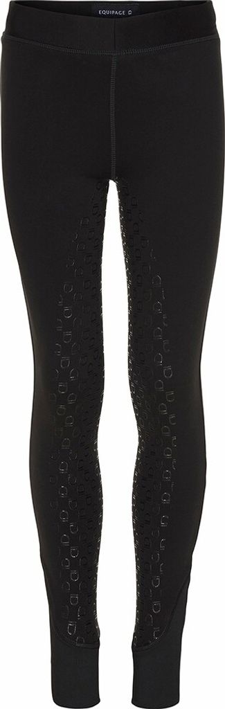 Equipage Kinder Reithose Leggings Dai schwarz, Größe:86/92