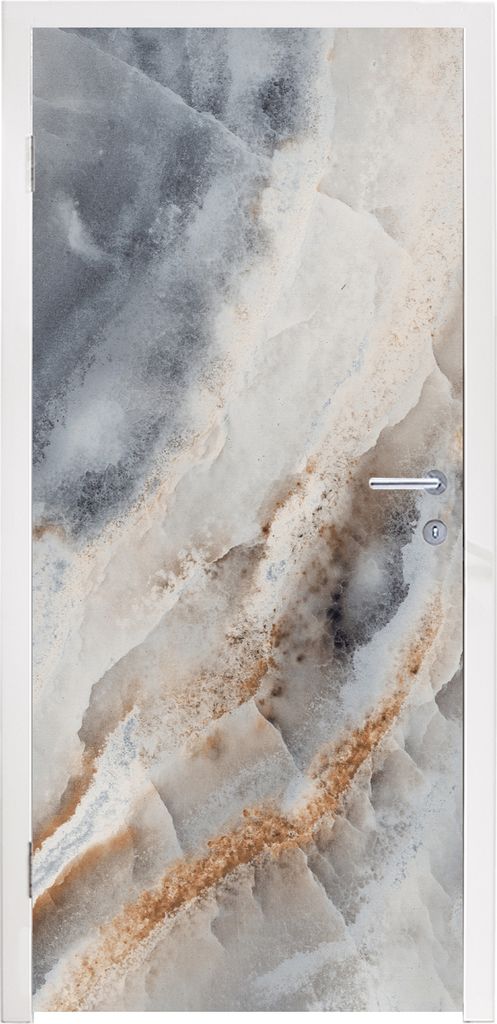 MuchoWow Türtapete Selbstklebende Türfolie Natursteine - Mineralien - Muster 95x215 cm Türposter Türaufkleber Klebefolie Türklebefolie - Tü...