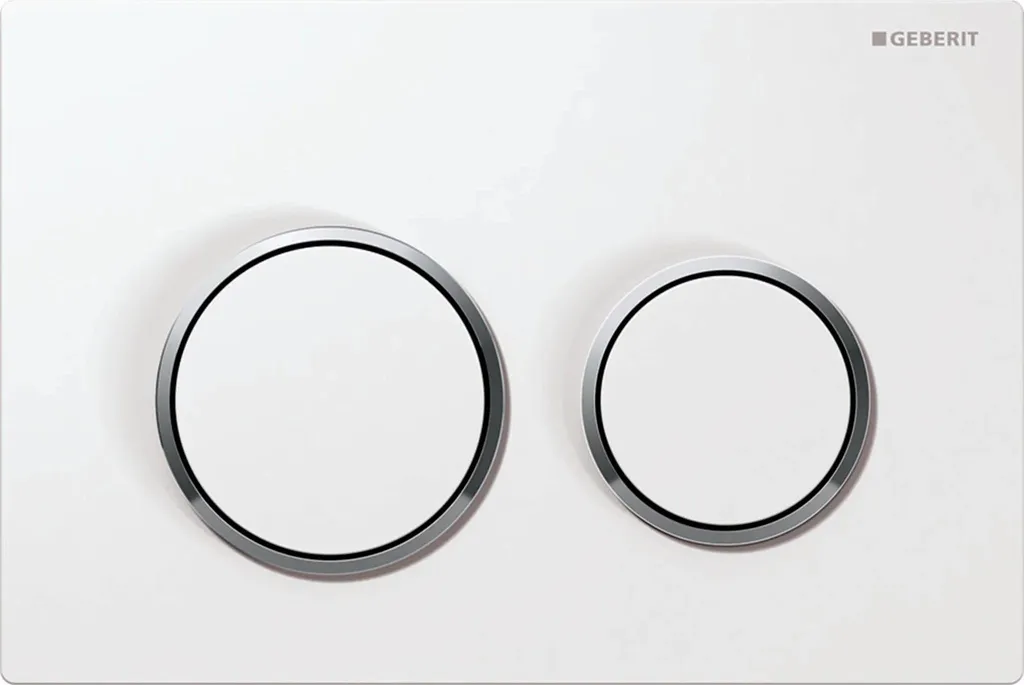 Geberit Omega20 Placca di Comando 115.085.KJ.1 Bianco Cromo Lucido