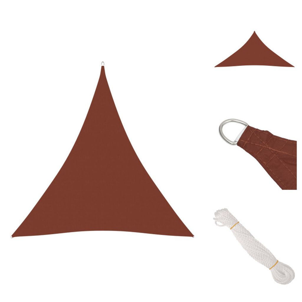 vidaXL Sonnensegel Oxford-Gewebe Dreieckig 4x4x4 m Terrakotta-Rot - Sonnenschirme & Sonnenschutze