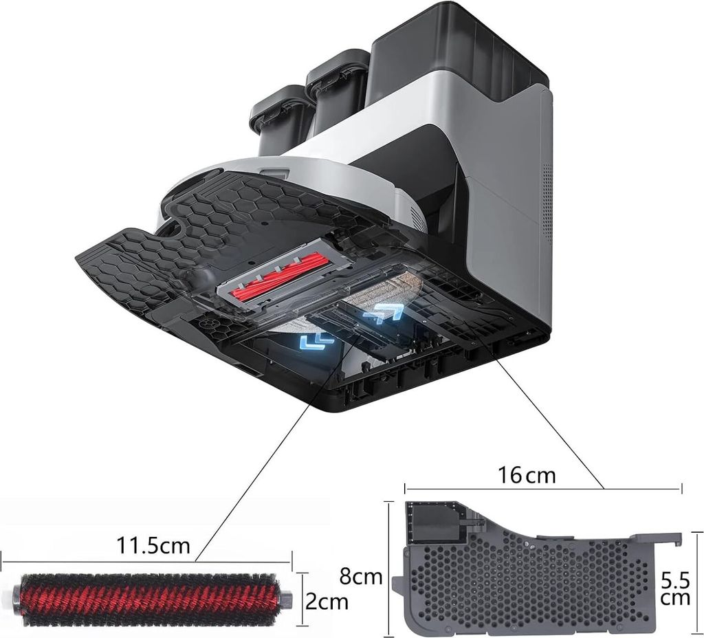 3 Pcs Zubehörset Für Roborock S7 Maxv Ultra, S7 Pro Ultra, G10, G10s | 2 Wartungsbürsten + 1 Wasserfilter | Einfache Wartung