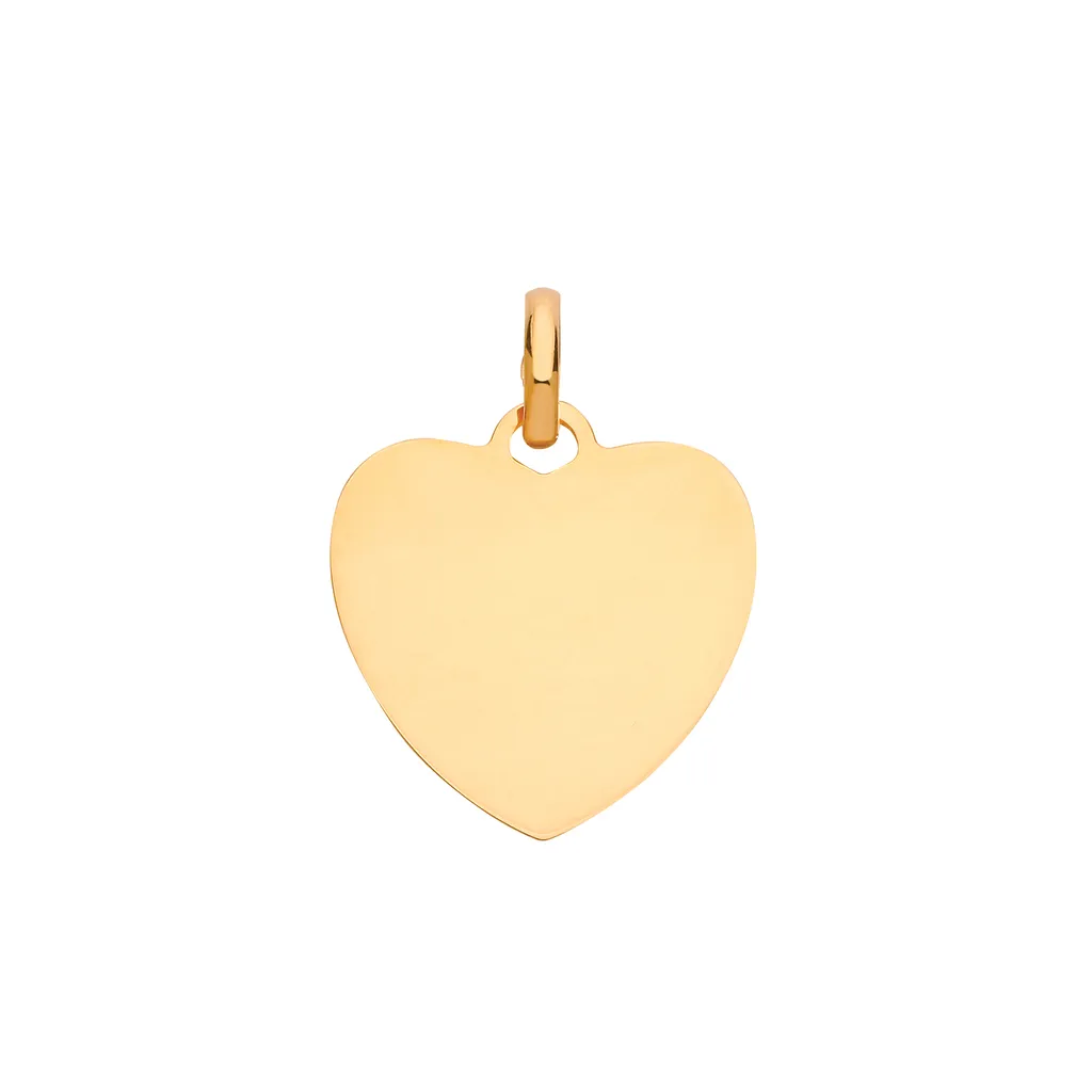 Idée Cadeau Bijou : Pendentif Cœur Or Jaune 375/1000 - Chic et Discret