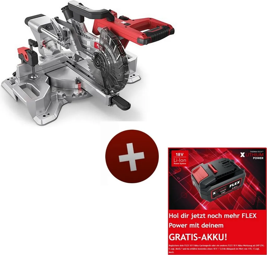 Scie à onglets sans fil Flex SMS 190 18.0-EC 500631 avec système EMS