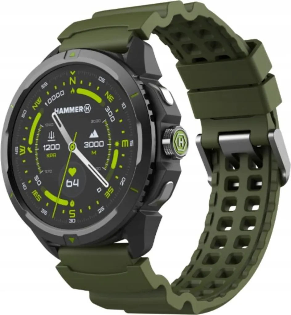 Montre Connectée Sportive HAMMER Watch 2 Militaire avec GPS Intégré