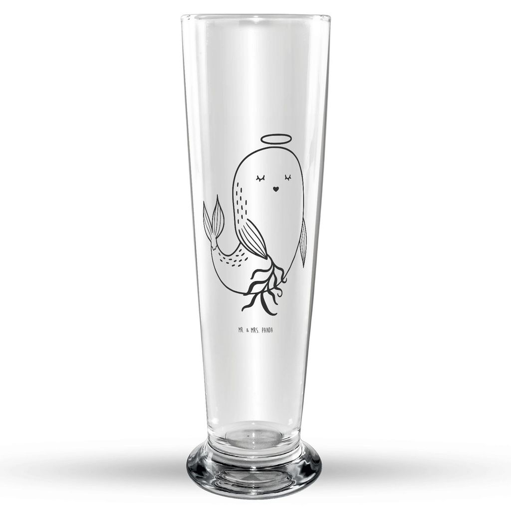 Mr. & Mrs. Panda Bierglas Sternzeichen Jungfrau - Transparent - Geschenk, Glasbecher, Jungfer, Geburtstag August, Bierbecher, Trinkglas, Bier Glas,...